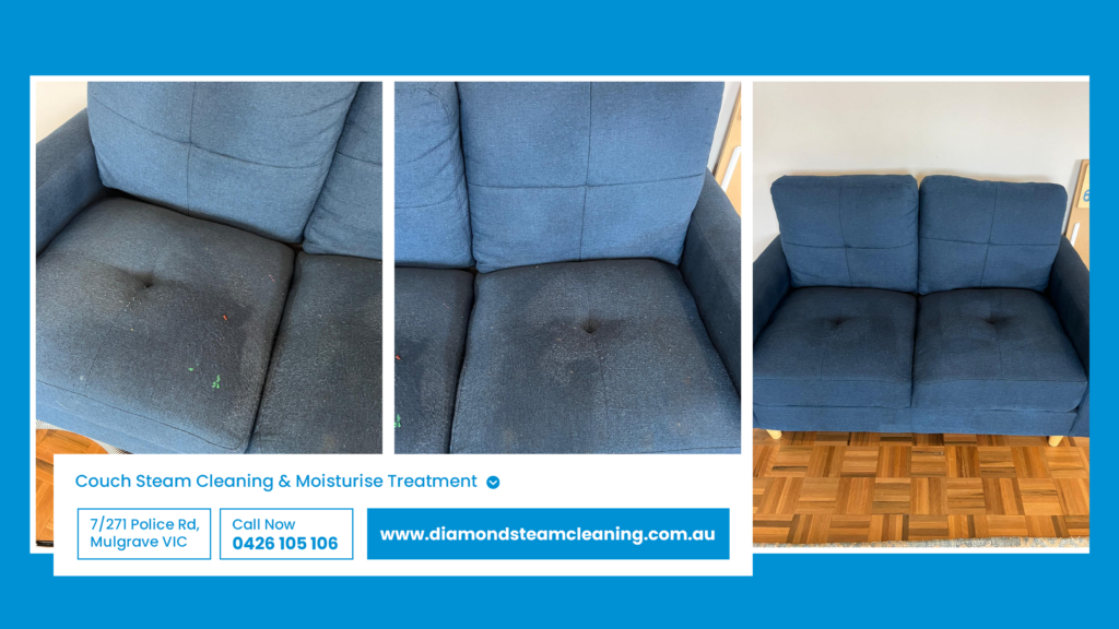 Couch Steam Cleaning & Moisturise Treatment in Mulgrave